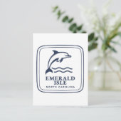Emerald Isle North Carolina Dolfijn Kuststrand Briefkaart (Staand voorkant)