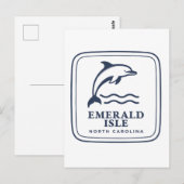 Emerald Isle North Carolina Dolfijn Kuststrand Briefkaart (Voorkant / Achterkant)