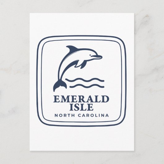 Emerald Isle North Carolina Dolfijn Kuststrand Briefkaart (Voorkant)