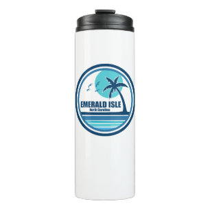 Emerald Isle North Carolina Palmboom Vogels Thermosbeker