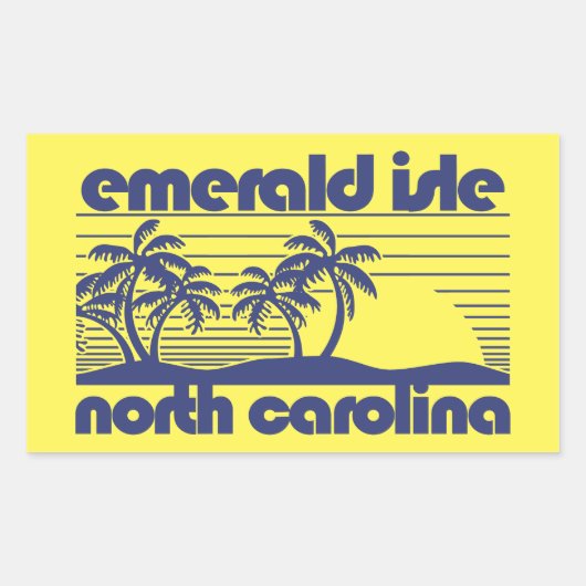 Emerald Isle, North Carolina Rechthoekige Sticker (Voorkant)
