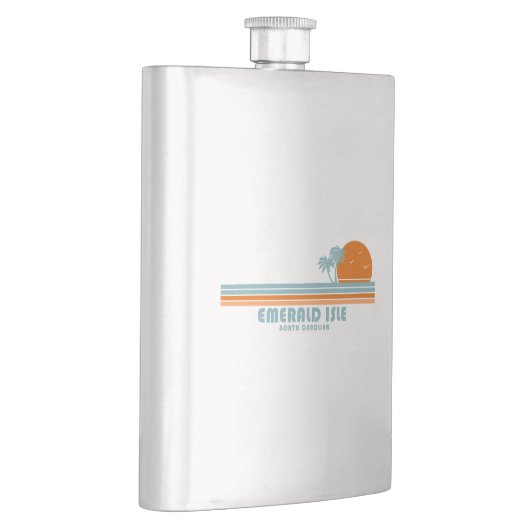 Emerald Isle North Carolina Sun Palm Trees Flacon (Rechts)