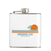 Emerald Isle North Carolina Sun Palm Trees Heupfles (Voorkant)