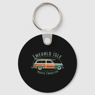 Emerald Isle North Carolina Vintage Surfen Sleutelhanger