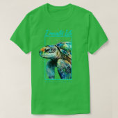 Emerald Isle North Carolina Waterverf Zee Turtle T-shirt (Design voorkant)