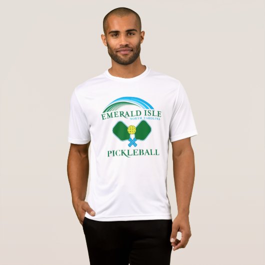 Emerald Isle Pickleball performance T-shirt (Voorkant volledig)