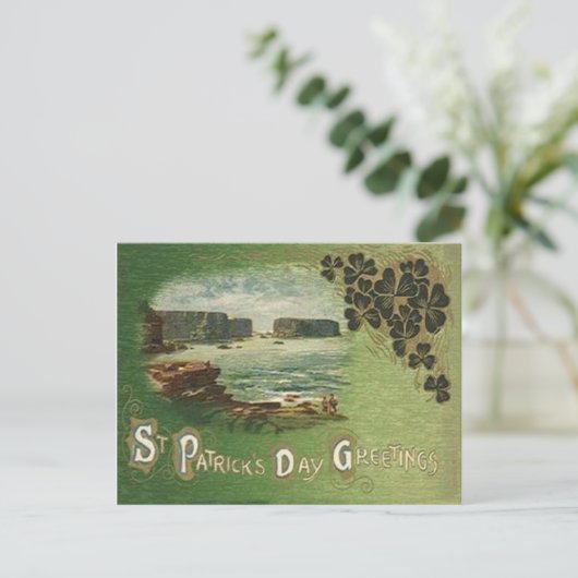 Emerald Isle Shamrock St Patrick's Day Briefkaart (Staand voorkant)