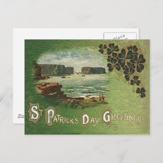  Emerald Isle Shamrock St Patrick's Day Briefkaart (Voorkant / Achterkant)