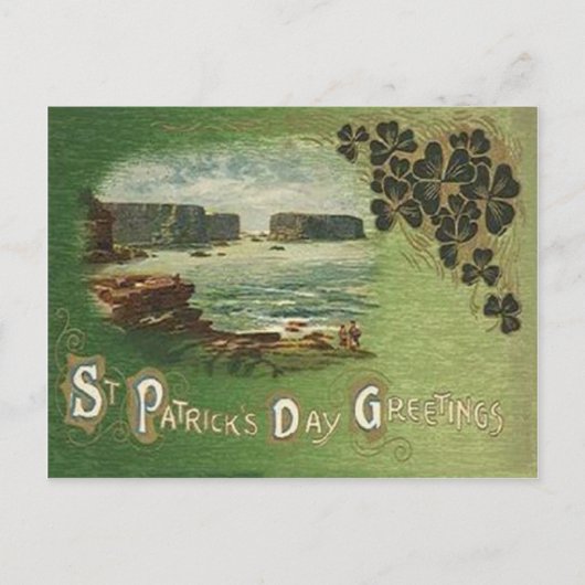 Emerald Isle Shamrock St Patrick's Day Briefkaart (Voorkant)