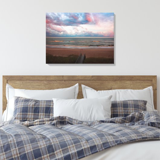 Emerald Isle Sunset Canvas Afdruk (Insitu (Slaapkamer))