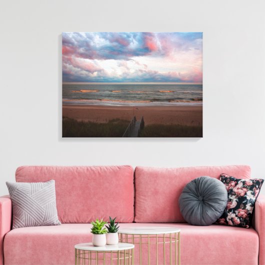 Emerald Isle Sunset Canvas Afdruk (Insitu (Woonkamer))