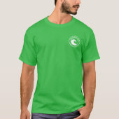 Emerald Isle White Ocean Wave Circle Design T-shirt (Voorkant)