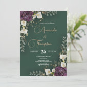 Emerald & Ivory Botanische Elegantie Trouwkaart Kaart (Staand voorkant)