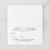 Emerald Ivy Bruiloft Gevouwen Plaats Kaart 2 Plaatskaartje (Buitenkant ongevouwen)