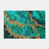 Emerald Jade Gold Splatter Abstract Deurmat (Voorkant)