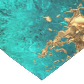 Emerald Jade Gold Splatter Abstract Tafelkleed (Gekanteld)