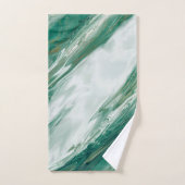 Emerald Jade Green Gold geaccentreerd gekleurde ma Bad Handdoek (Handdoek)