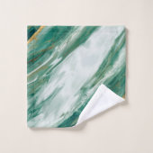 Emerald Jade Green Gold geaccentreerd gekleurde ma Bad Handdoek (Wasdoekje)