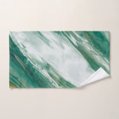 Emerald Jade Green Gold geaccentreerd gekleurde ma Bad Handdoek (Handdoek)