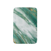 Emerald Jade Green Gold geaccentreerd gekleurde ma Badmat (Voorkant Verticaal)