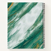 Emerald Jade Green Gold geaccentreerd gekleurde ma Notitieboek (Achterkant)