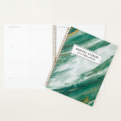 Emerald Jade Green Gold geaccentreerd gekleurde ma Planner (Display)