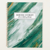 Emerald Jade Green Gold geaccentreerd gekleurde ma Planner (Voorkant)