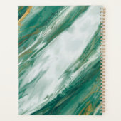 Emerald Jade Green Gold geaccentreerd gekleurde ma Planner (Achterkant)