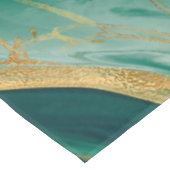 Emerald Jade Green Gold geaccentreerd gekleurde ma Tafelkleed (Gekanteld)