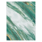 Emerald Jade Green Gold geaccentreerd gekleurde ma Tafelkleed (Voorkant)