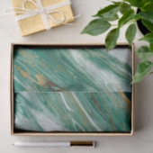 Emerald Jade Green Gold geaccentreerd gekleurde ma Tissuepapier (Geschenk)