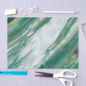 Emerald Jade Green Gold geaccentreerd gekleurde ma Tissuepapier (Craft)