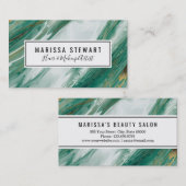 Emerald Jade Green Gold geaccentreerd gekleurde ma Visitekaartje (Voorkant / Achterkant)