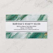 Emerald Jade Green Gold geaccentreerd gekleurde ma Visitekaartje (Achterkant)