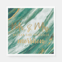 Emerald Jade Green Goud Geschilderd Marmeren bruil