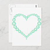 Emerald Jewel Heart Briefkaart (Voorkant / Achterkant)