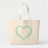 Emerald Jewel Heart Grote Tote Bag (Voorkant)