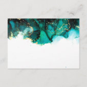 Emerald Jewel Tone Wedding Details Kaart (Achterkant)