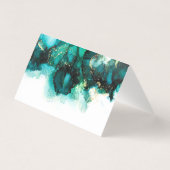 Emerald Jewel Tone Wedding Place Card Kaart (Achterkant)