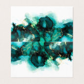 Emerald Jewel Tone Wedding Place Card Kaart (Buitenkant ongevouwen)