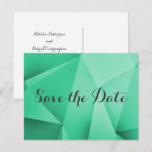 Emerald Jewel Tones Save the Date Briefkaart (Voorkant / Achterkant)