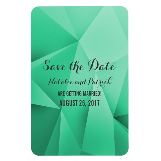 Emerald Jewel Tones Save the Date Flexi Magnet Magneet (Verticaal)