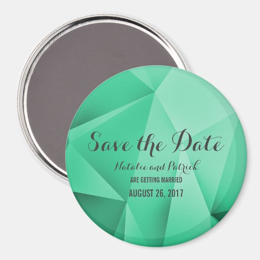 Emerald Jewel Tones Save the Date Magnet (Voorkant / Achterkant)