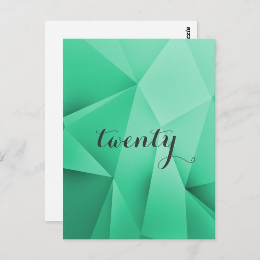 Emerald Jewel Tones Table Number Briefkaart (Voorkant / Achterkant)