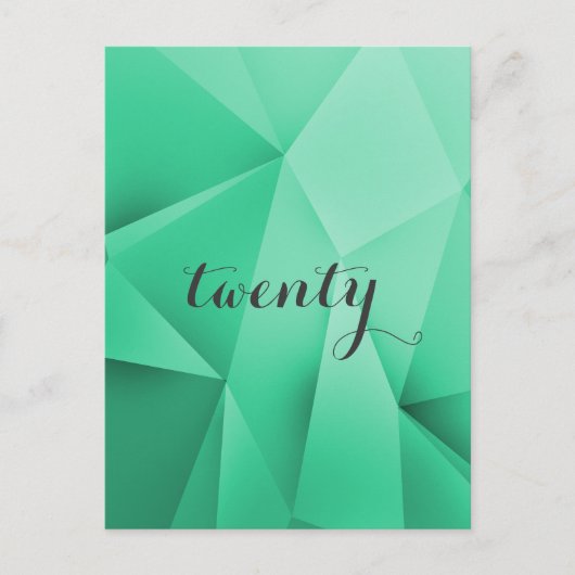 Emerald Jewel Tones Table Number Briefkaart (Voorkant)