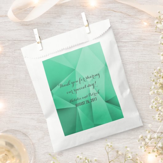 Emerald Jewel Tones Wedding Favor Bags Bedankzakje (Geknipt)