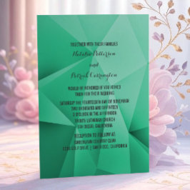Emerald Jewel Tones Wedding Invitation Kaart