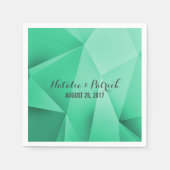 Emerald Jewel Tones Wedding Paper Napkins Servetten (Voorkant)