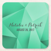 Emerald Jewel Tones Wedding Paper Onderzetters (Voorkant)