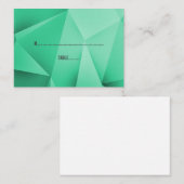 Emerald Jewel Tones Wedding Place Kards Plaatskaartje (Voorkant / Achterkant)